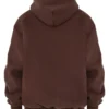 Storm Chocolate Cotton Fleece-Back Zip Through Hoodie Storm Chocolate Cotton Fleece-Back Zip Through Hoodie