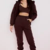 Storm Chocolate Cotton Fleece-Back Zip Through Hoodie Storm Chocolate Cotton Fleece-Back Zip Through Hoodie