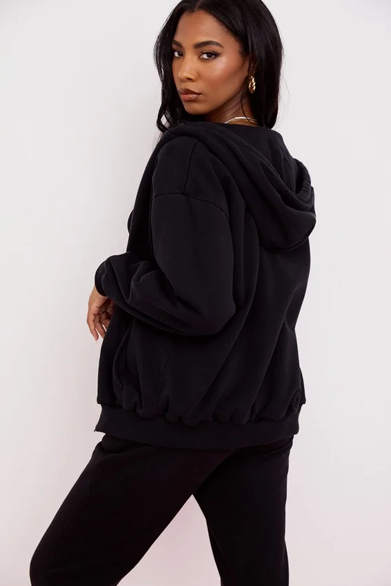 Storm Ink Cotton Fleece-Back Zip Through Hoodie Storm Ink Cotton Fleece-Back Zip Through Hoodie