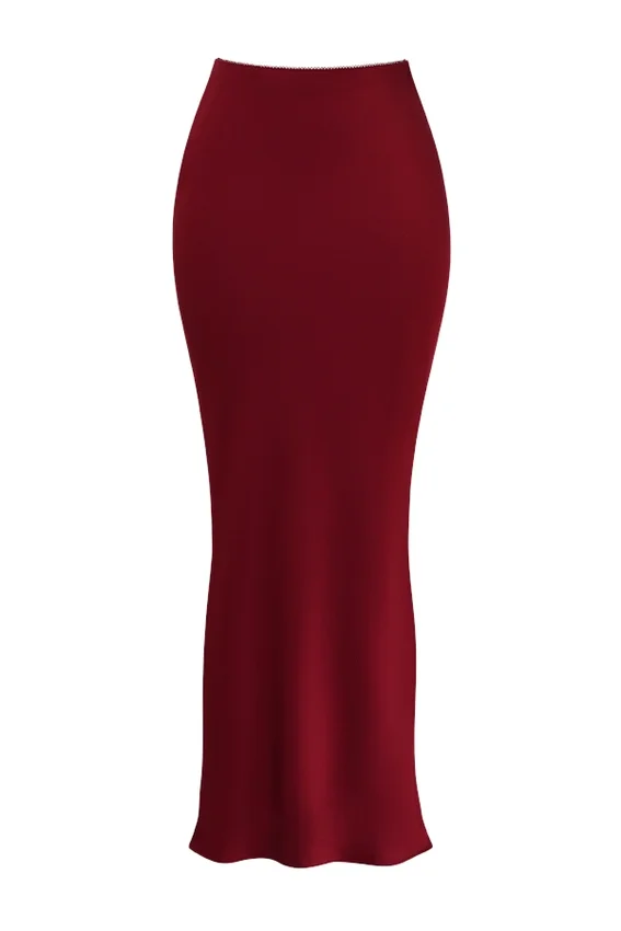 Sydel Ruby Satin Bias Cut Maxi Skirt Sydel Ruby Satin Bias Cut Maxi Skirt