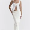 Sydel White Satin Bias Cut Maxi Skirt Sydel White Satin Bias Cut Maxi Skirt