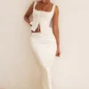 Sydel White Satin Bias Cut Maxi Skirt Sydel White Satin Bias Cut Maxi Skirt