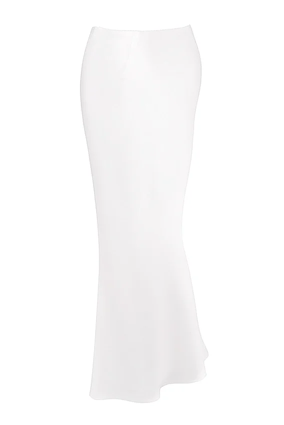 Sydel White Satin Bias Cut Maxi Skirt Sydel White Satin Bias Cut Maxi Skirt