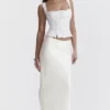 Sydel White Satin Bias Cut Maxi Skirt Sydel White Satin Bias Cut Maxi Skirt