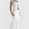 Sydel White Satin Bias Cut Maxi Skirt Sydel White Satin Bias Cut Maxi Skirt