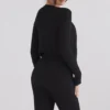 Sylvia Black Ribbed Knit Cardigan