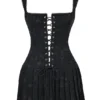 Talia Black Pleated Mini Dress Talia Black Pleated Mini Dress