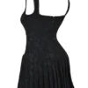 Talia Black Pleated Mini Dress Talia Black Pleated Mini Dress