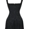Talia Black Pleated Mini Dress Talia Black Pleated Mini Dress