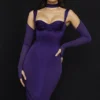 Talika Grape Corset Midi Dress Talika Grape Corset Midi Dress