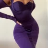 Talika Grape Corset Midi Dress Talika Grape Corset Midi Dress
