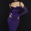 Talika Grape Corset Midi Dress Talika Grape Corset Midi Dress