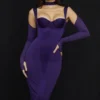 Talika Grape Corset Midi Dress Talika Grape Corset Midi Dress