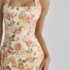 Tallulah Warm Rose Print Halter Neck Cotton Midi Dress Tallulah Warm Rose Print Halter Neck Cotton Midi Dress