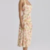 Tallulah Warm Rose Print Halter Neck Cotton Midi Dress Tallulah Warm Rose Print Halter Neck Cotton Midi Dress
