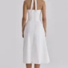 Tallulah White Halter Neck Cotton Midi Dress Tallulah White Halter Neck Cotton Midi Dress