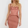 Talya Antique Rose Corset Midi Dress Talya Antique Rose Corset Midi Dress