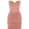 Talya Antique Rose Corset Midi Dress Talya Antique Rose Corset Midi Dress