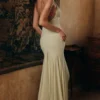 Tamara Pistachio Georgette Draped Midi Dress Tamara Pistachio Georgette Draped Midi Dress