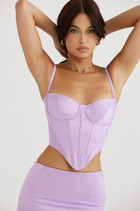 Tamsin Orchid Satin Corset Tamsin Orchid Satin Corset