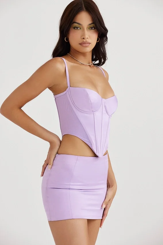 Tamsin Orchid Satin Corset Tamsin Orchid Satin Corset