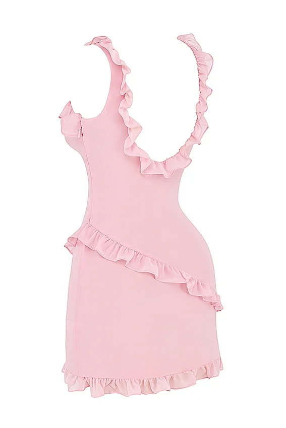 Tania Pink Quartz Ruffle Mini Dress Tania Pink Quartz Ruffle Mini Dress