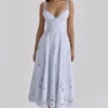 Tatiana Bluebell Lace + Cotton Broderie Anglais Midi Sundress Tatiana Bluebell Lace + Cotton Broderie Anglais Midi Sundress