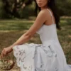 Tatiana Bluebell Lace + Cotton Broderie Anglais Midi Sundress Tatiana Bluebell Lace + Cotton Broderie Anglais Midi Sundress