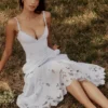 Tatiana Bluebell Lace + Cotton Broderie Anglais Midi Sundress Tatiana Bluebell Lace + Cotton Broderie Anglais Midi Sundress