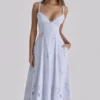 Tatiana Bluebell Lace + Cotton Broderie Anglais Midi Sundress Tatiana Bluebell Lace + Cotton Broderie Anglais Midi Sundress