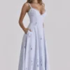 Tatiana Bluebell Lace + Cotton Broderie Anglais Midi Sundress Tatiana Bluebell Lace + Cotton Broderie Anglais Midi Sundress