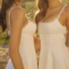 Tatiana White Cotton Broderie Anglaise Midi Sundress Tatiana White Cotton Broderie Anglaise Midi Sundress
