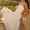 Tatiana White Cotton Broderie Anglaise Midi Sundress Tatiana White Cotton Broderie Anglaise Midi Sundress