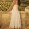 Tatiana White Cotton Broderie Anglaise Midi Sundress Tatiana White Cotton Broderie Anglaise Midi Sundress