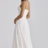 Tatiana White Cotton Broderie Anglaise Midi Sundress Tatiana White Cotton Broderie Anglaise Midi Sundress