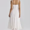Tatiana White Cotton Broderie Anglaise Midi Sundress Tatiana White Cotton Broderie Anglaise Midi Sundress