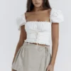Tatum Stone Pleated Wrap Mini Skirt