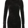 Taya Charcoal Chenille Mini Dress Taya Charcoal Chenille Mini Dress