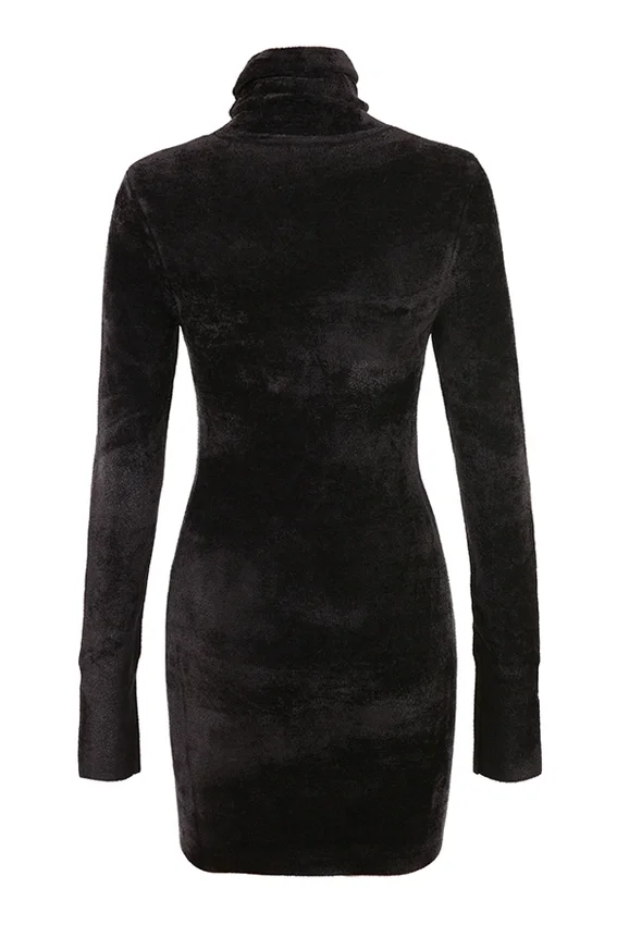 Taya Charcoal Chenille Mini Dress Taya Charcoal Chenille Mini Dress