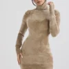 Taya Fawn Chenille Mini Dress Taya Fawn Chenille Mini Dress