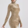 Taya Fawn Chenille Mini Dress Taya Fawn Chenille Mini Dress