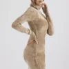 Taya Fawn Chenille Mini Dress Taya Fawn Chenille Mini Dress