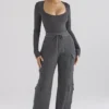 Tea Charcoal Knitted Utility Trousers Tea Charcoal Knitted Utility Trousers