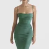 Teia Forest Draped Corset Midi Dress Teia Forest Draped Corset Midi Dress