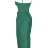 Teia Forest Draped Corset Midi Dress Teia Forest Draped Corset Midi Dress
