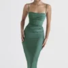 Teia Forest Draped Corset Midi Dress Teia Forest Draped Corset Midi Dress