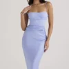 Teia Sky Draped Corset Midi Dress Teia Sky Draped Corset Midi Dress