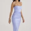 Teia Sky Draped Corset Midi Dress Teia Sky Draped Corset Midi Dress