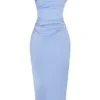 Teia Sky Draped Corset Midi Dress Teia Sky Draped Corset Midi Dress