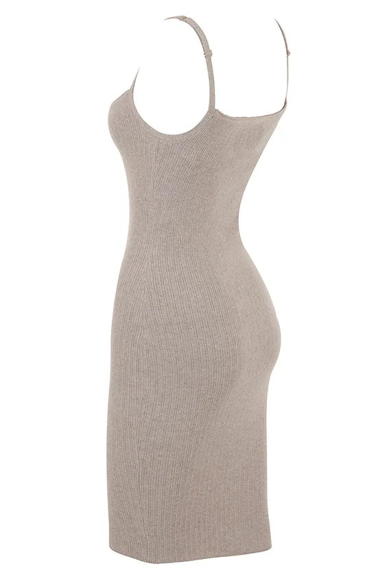 Teva Beige Cashmere Knit Midi Dress Teva Beige Cashmere Knit Midi Dress